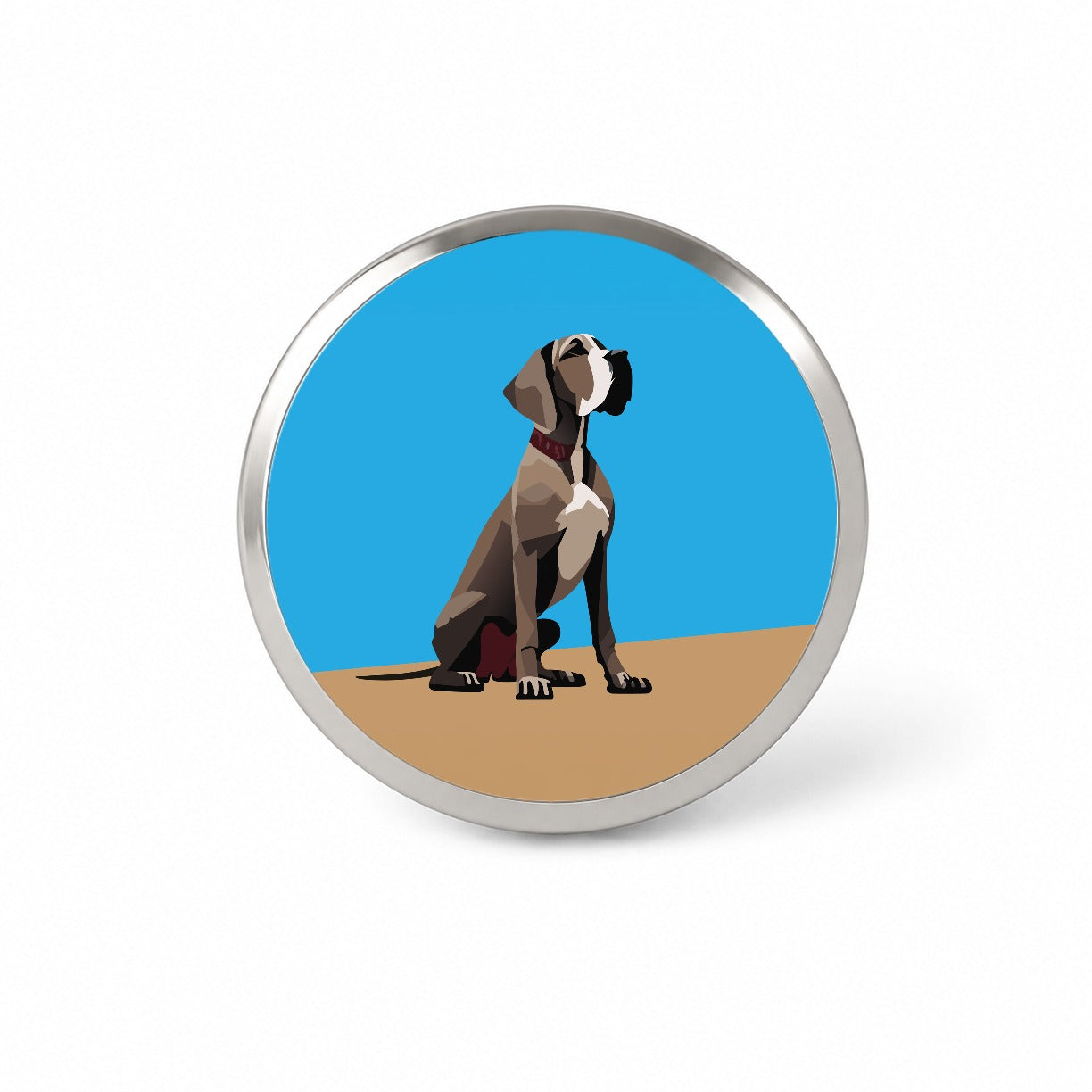 Great Dane Dog Sitting Novelty Hat Backpack Lapel Pin
