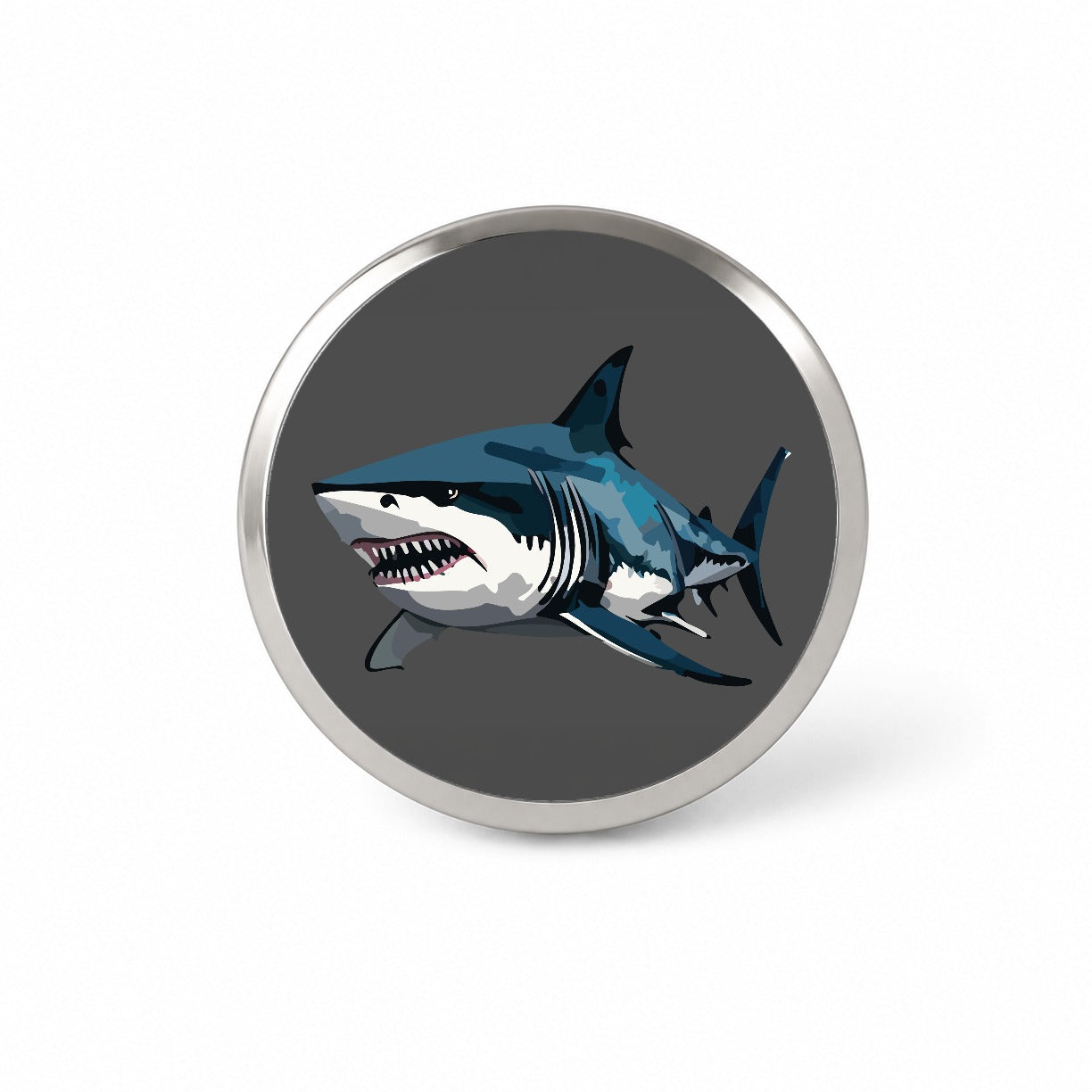 Great White Shark Novelty Hat Backpack Lapel Pin