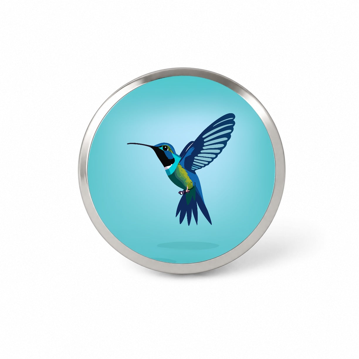 Hummingbird Blue Novelty Hat Backpack Lapel Pin