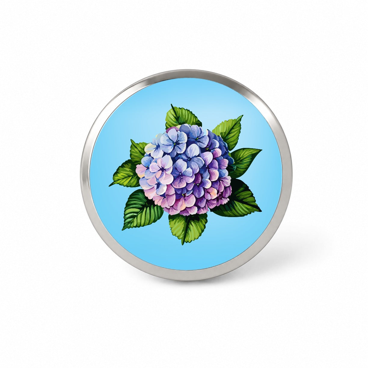 Hydrangea Flower Watercolor Novelty Hat Backpack Lapel Pin