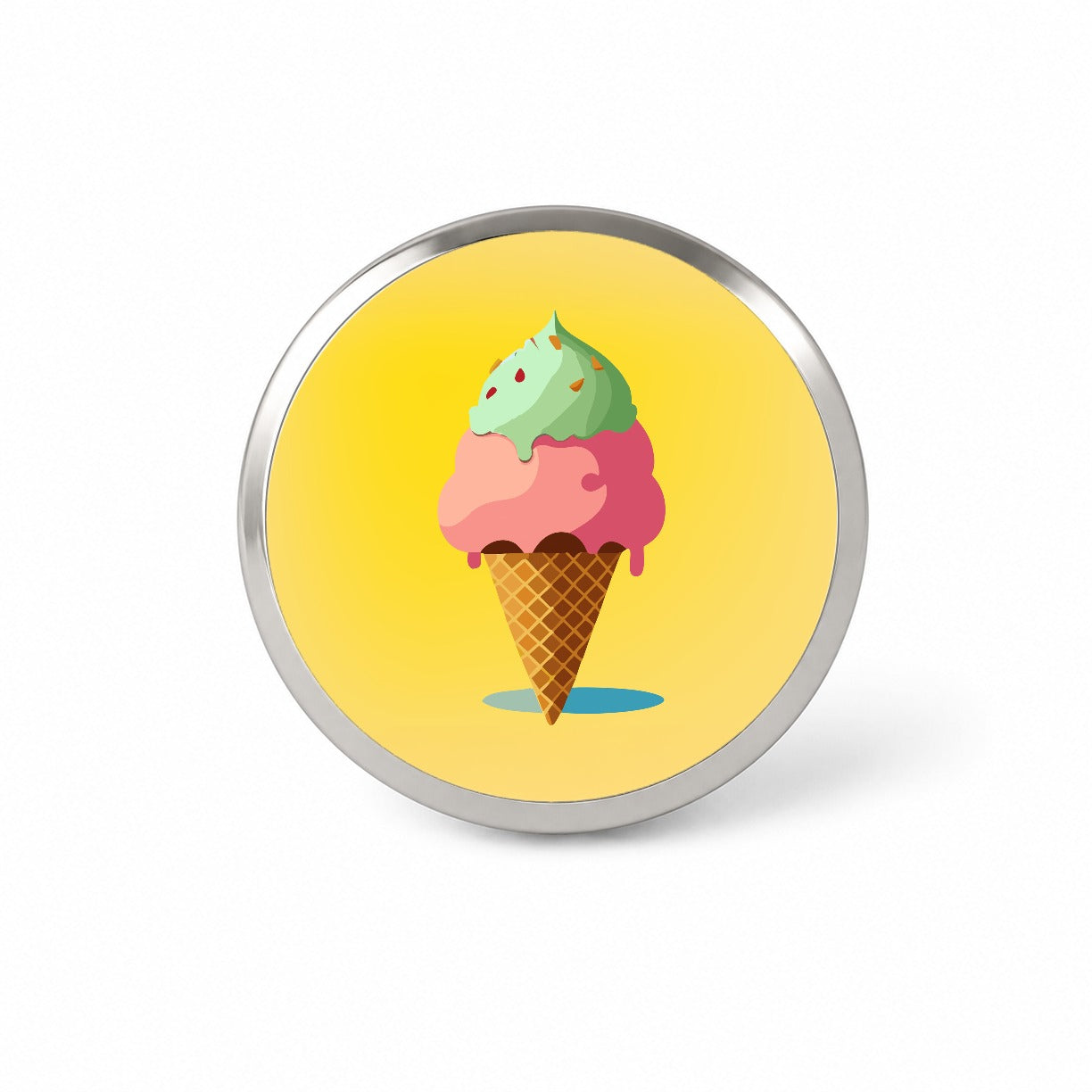 Ice Cream Cone Two Scoops Novelty Hat Backpack Lapel Pin