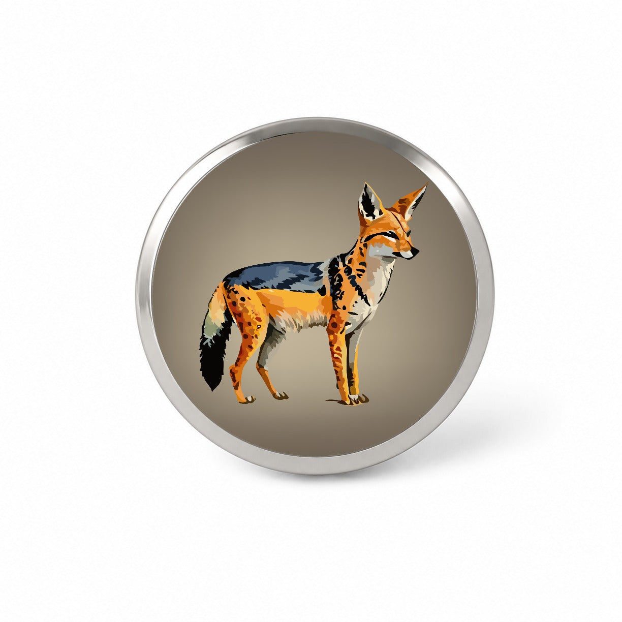 Jackal Watercolor Novelty Hat Backpack Lapel Pin