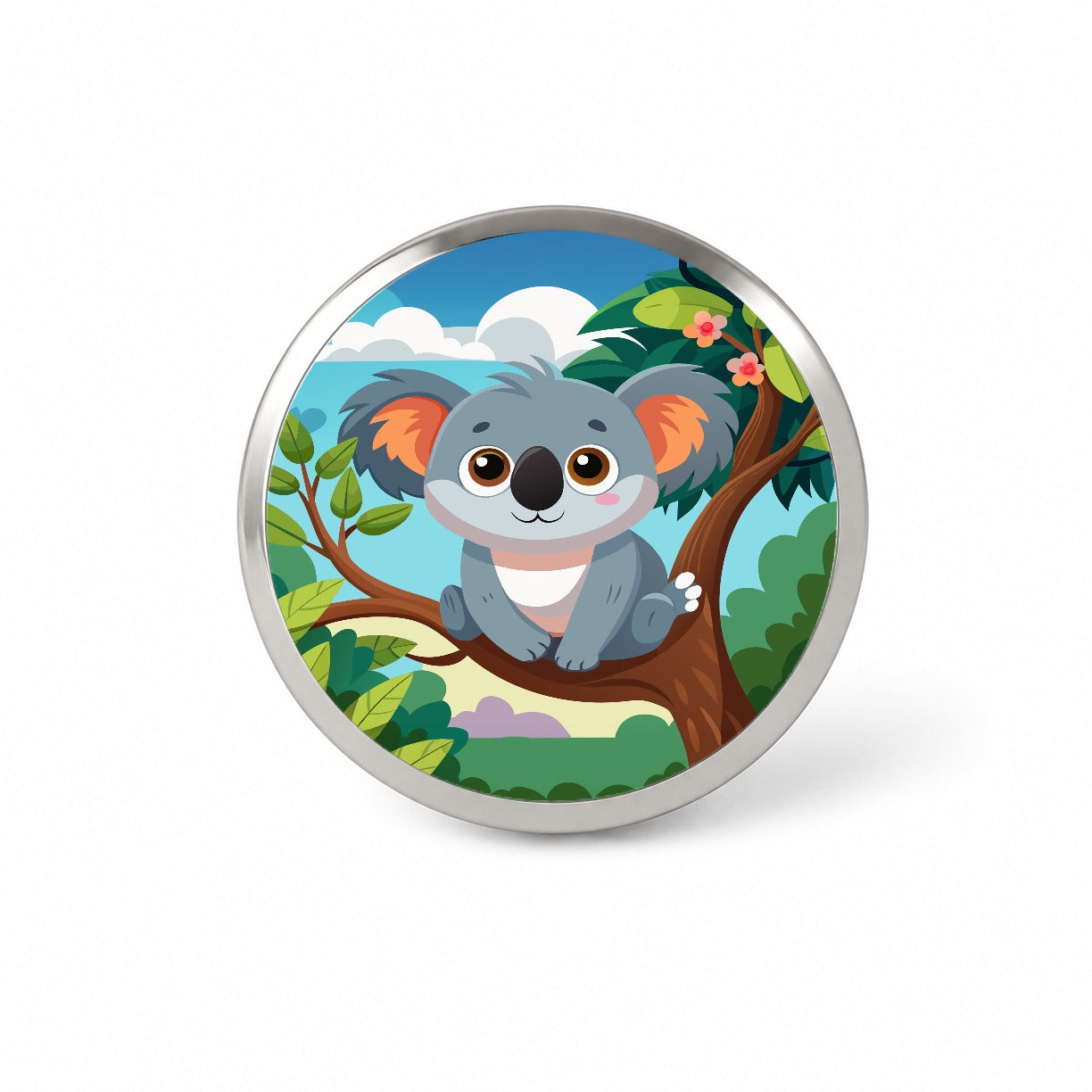 Koala Cute in Tree Novelty Hat Backpack Lapel Pin