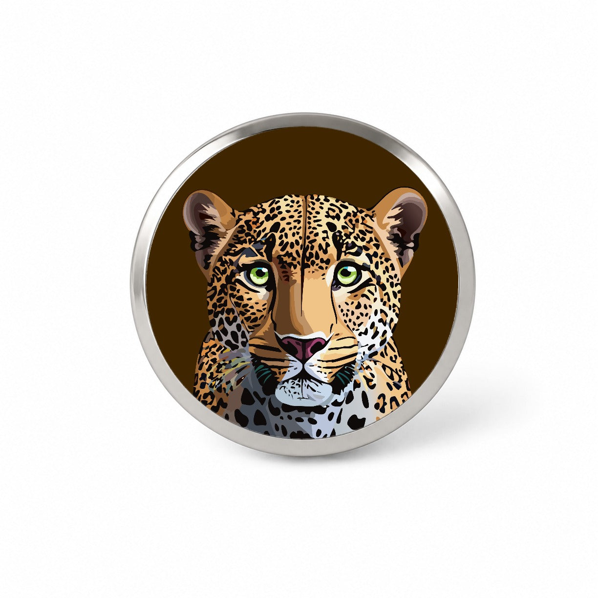 Leopard Cheetah Face Big Cat Novelty Hat Backpack Lapel Pin