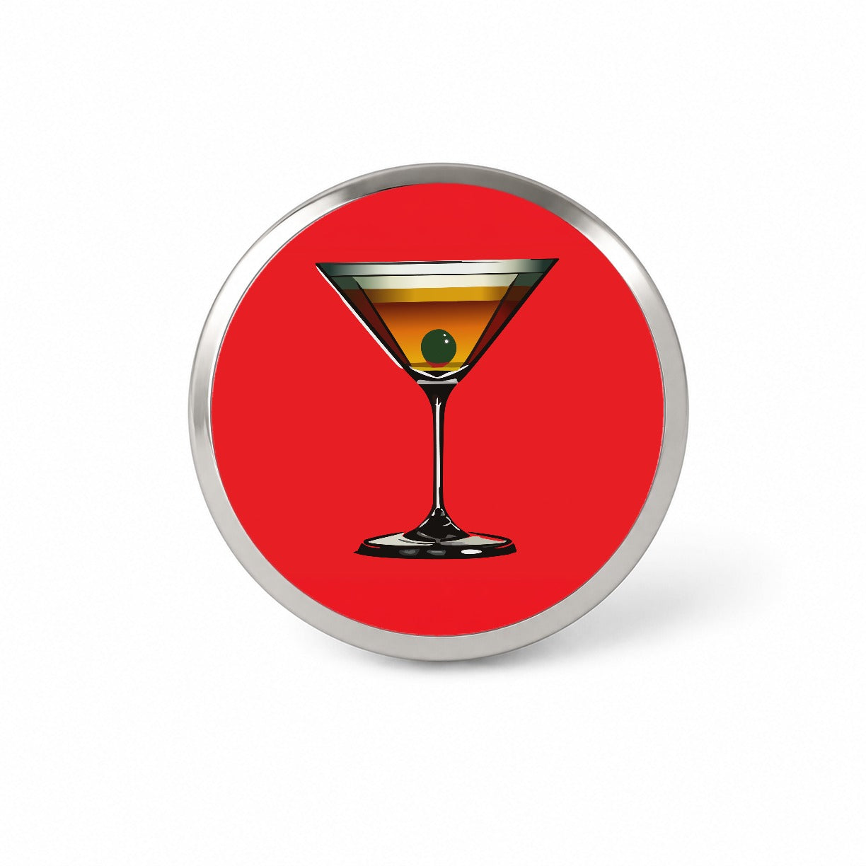 Martini with Olive Novelty Hat Backpack Lapel Pin