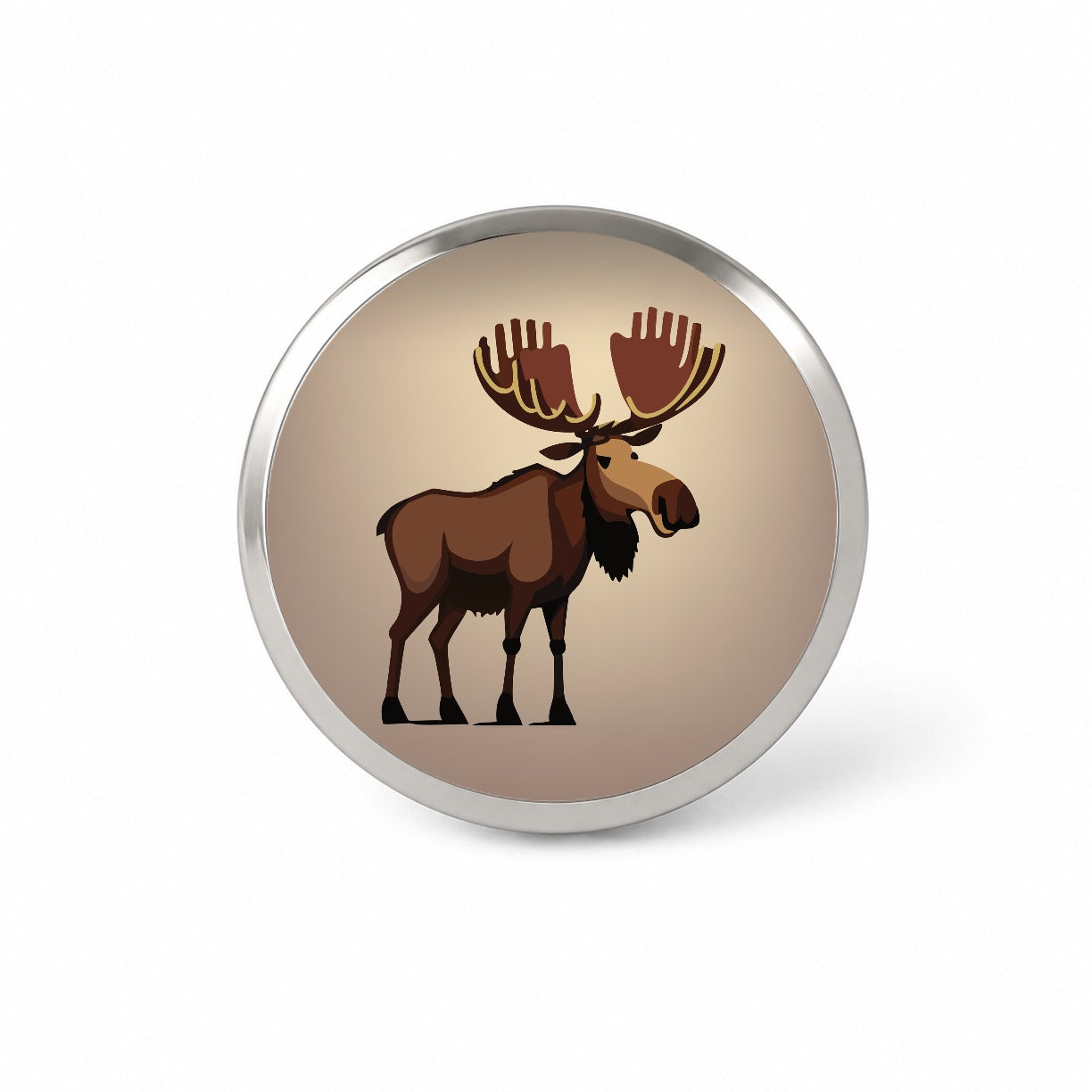 Moose Standing Novelty Hat Backpack Lapel Pin