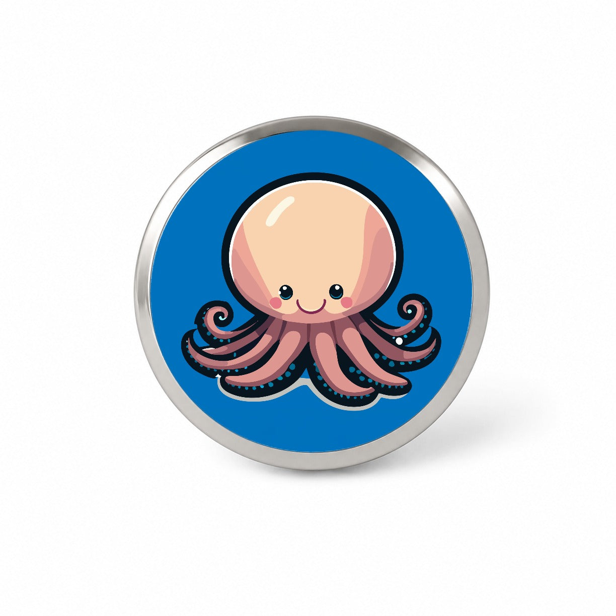 Octopus Smiling Novelty Hat Backpack Lapel Pin