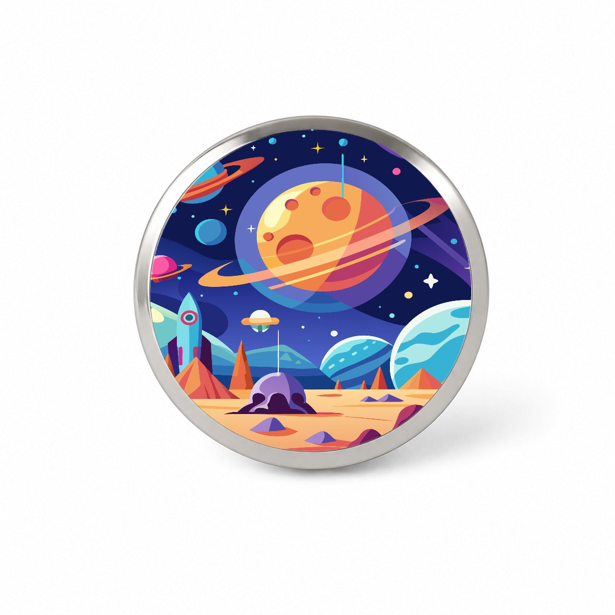 Outer Space Planets Novelty Hat Backpack Lapel Pin