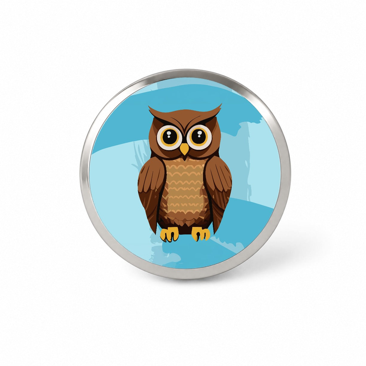 Owl Brown Novelty Hat Backpack Lapel Pin