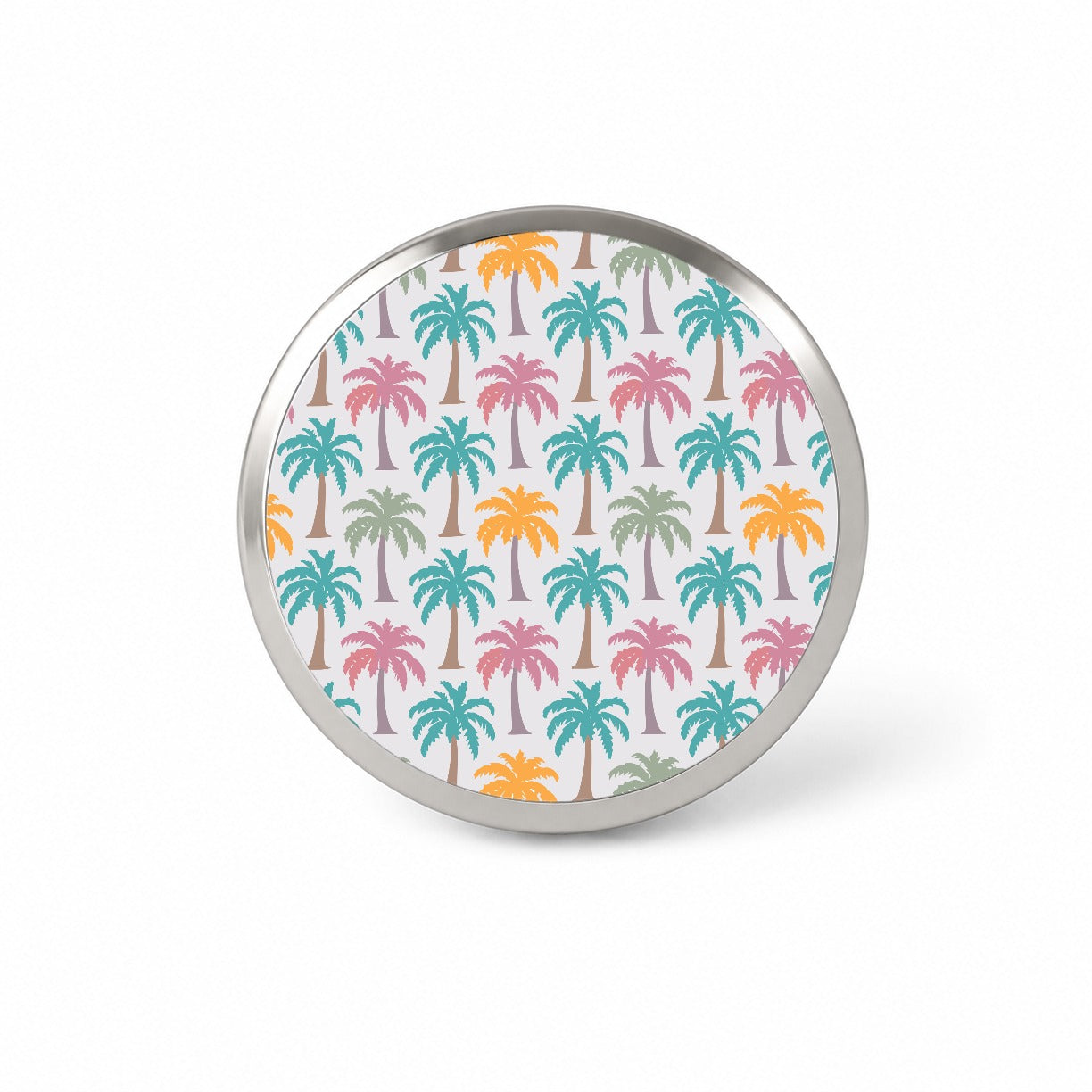 Palm Trees Tropical Pastel Pattern Novelty Hat Backpack Lapel Pin