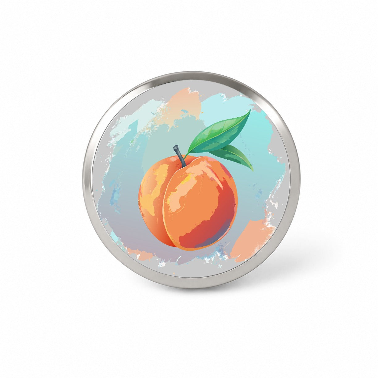 Peach Fruit Watercolor Novelty Hat Backpack Lapel Pin