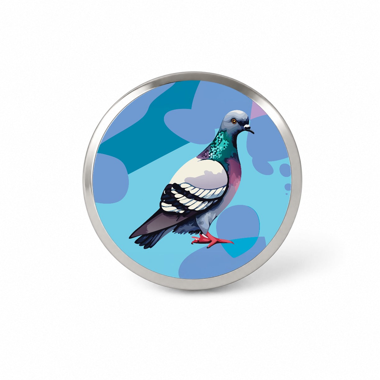 Pigeon Bird Watercolor Novelty Hat Backpack Lapel Pin