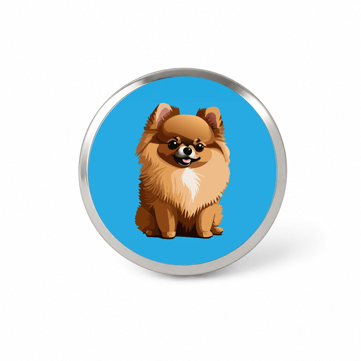Pomeranian Dog Sitting Novelty Hat Backpack Lapel Pin