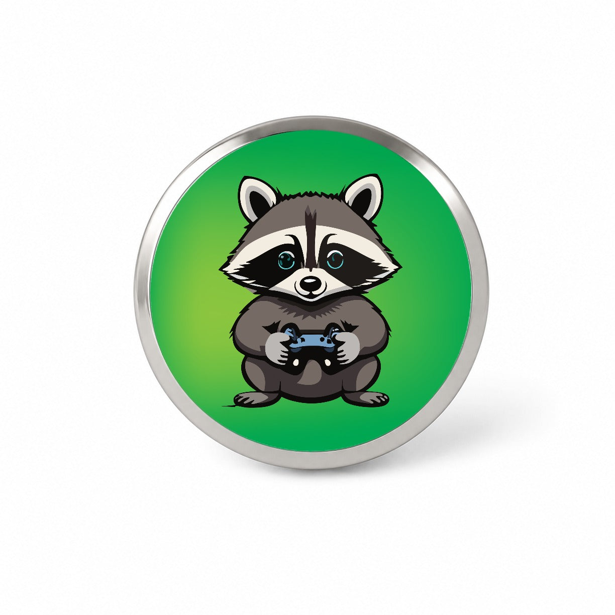 Raccoon Gamer Gaming Playing Game Novelty Hat Backpack Lapel Pin