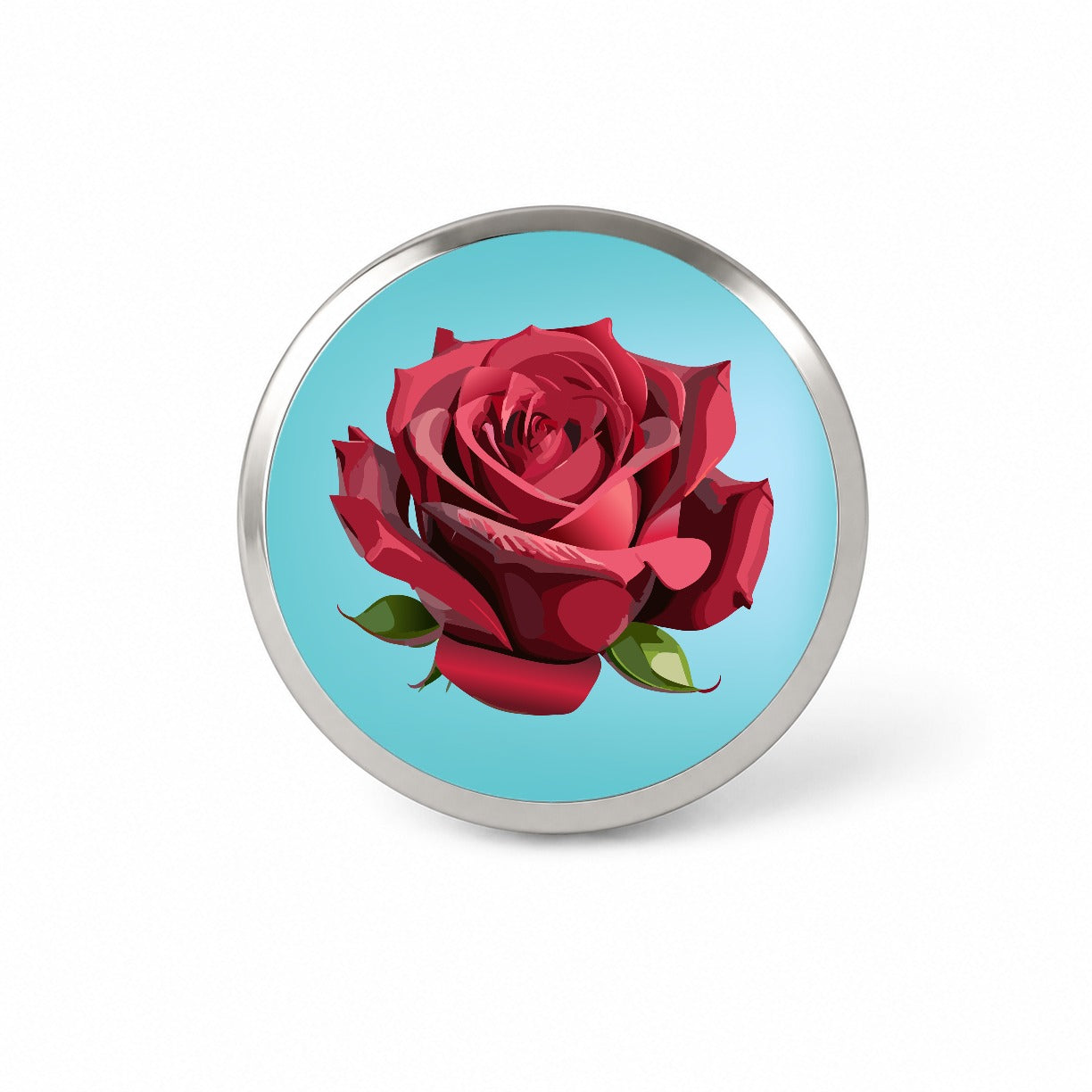 Rose Red Flower Novelty Hat Backpack Lapel Pin