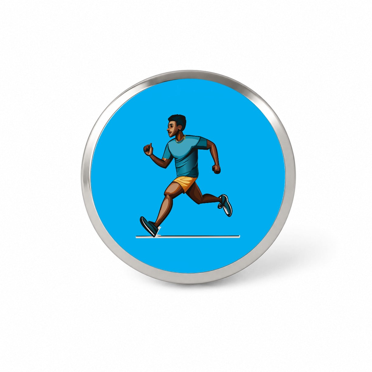 Running Jogging Man Exercise Novelty Hat Backpack Lapel Pin