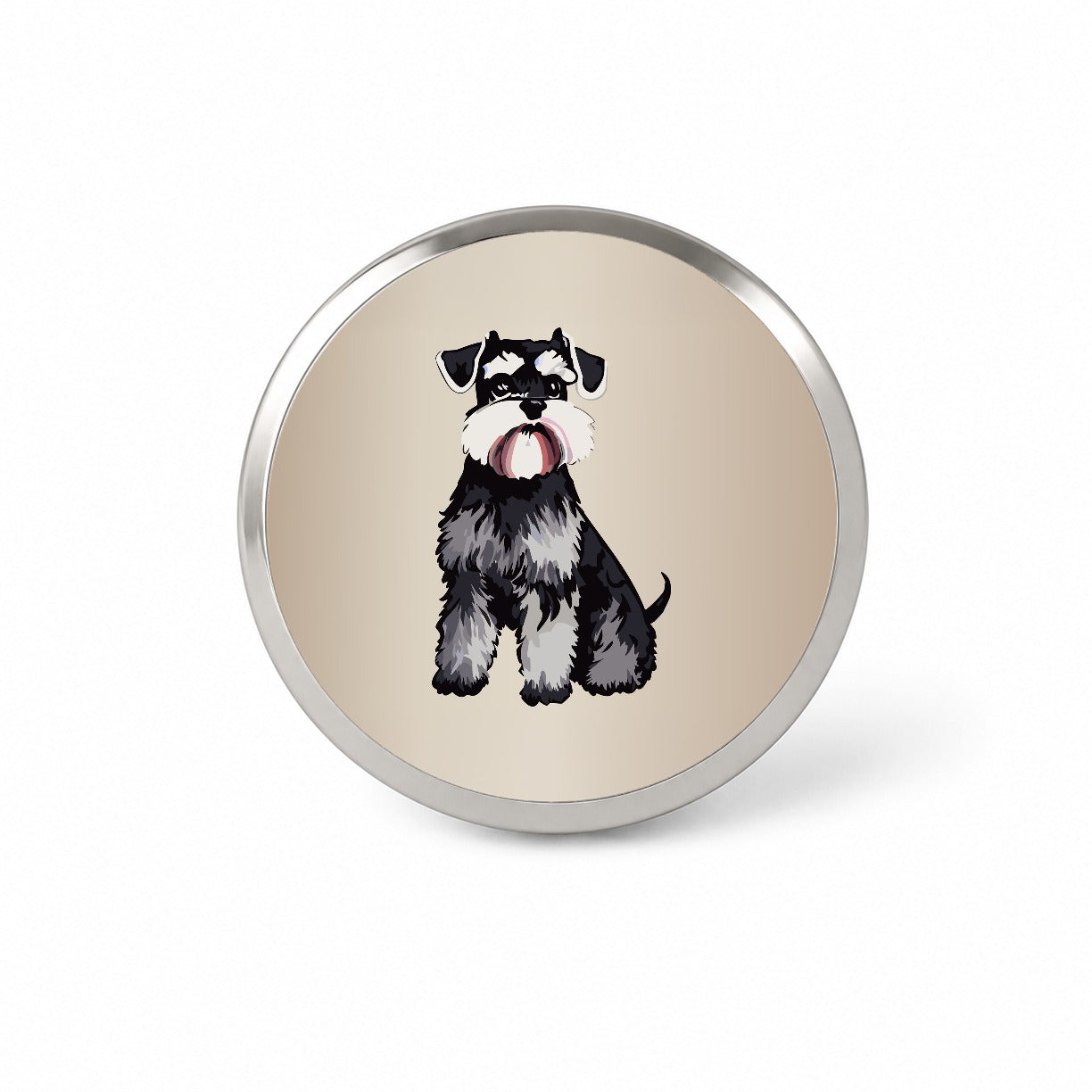Schnauzer Dog Watercolor Novelty Hat Backpack Lapel Pin