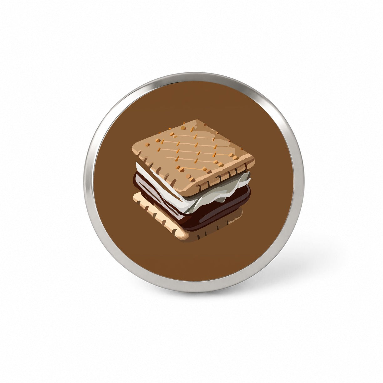 S'mores Marshmallow Camping Food Novelty Hat Backpack Lapel Pin