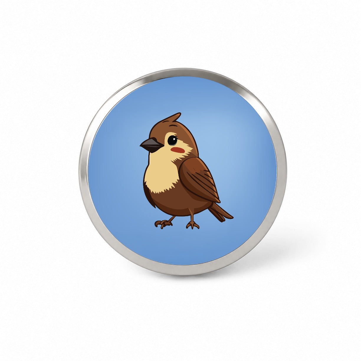 Sparrow Brown Bird Cute Novelty Hat Backpack Lapel Pin