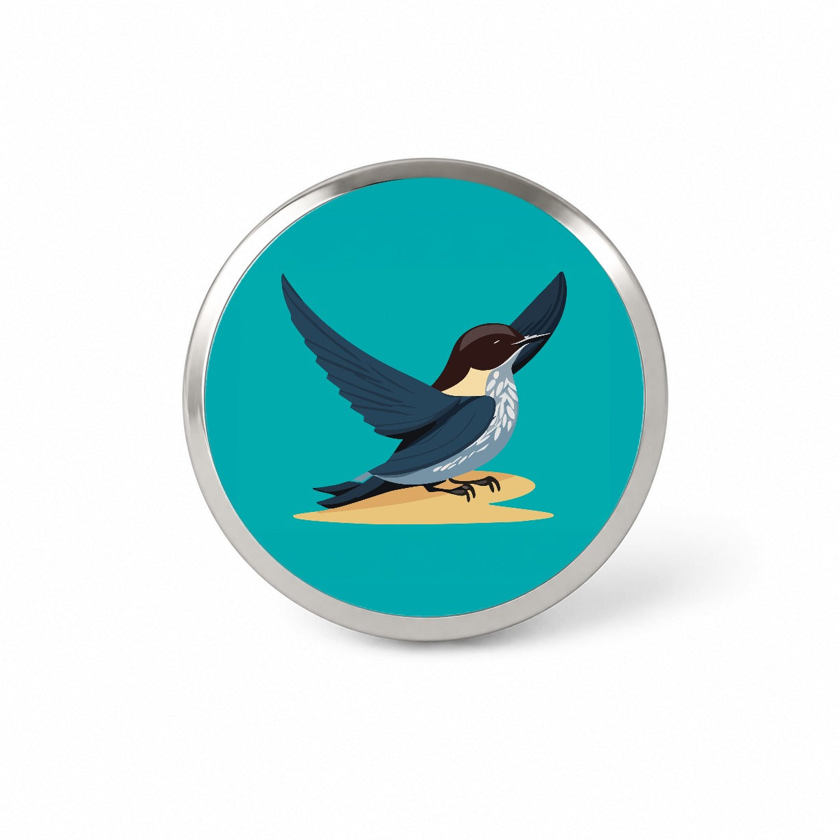 Swallow Bird Blue Novelty Hat Backpack Lapel Pin