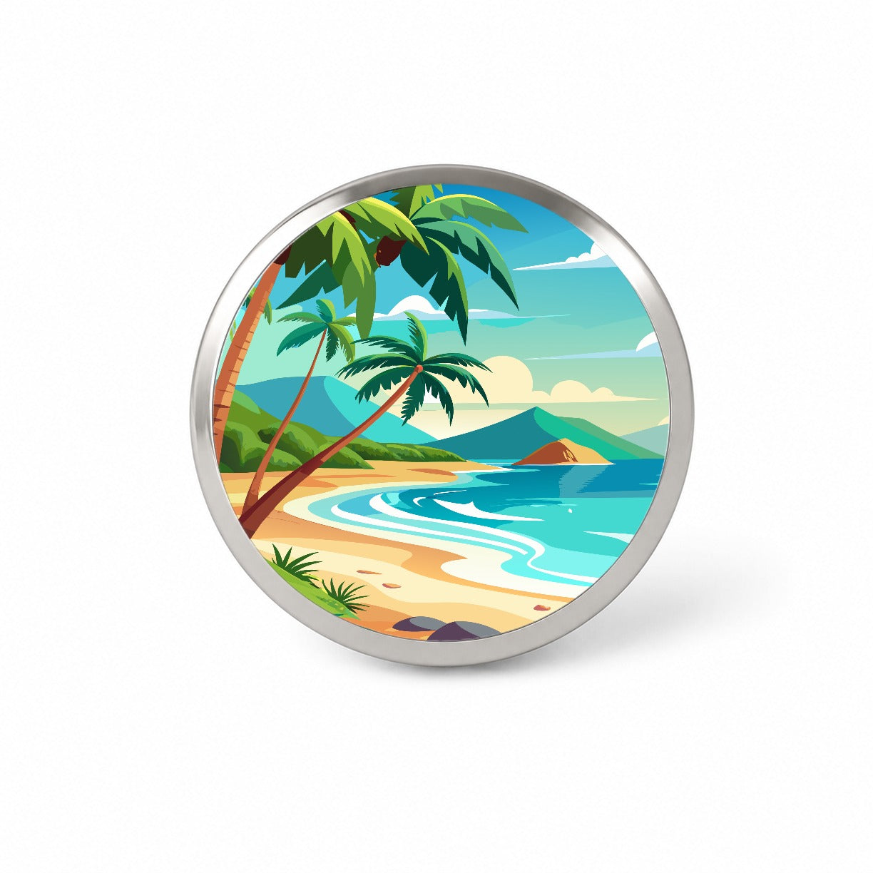 Tropical Beach Ocean Vacation Travel Novelty Hat Backpack Lapel Pin