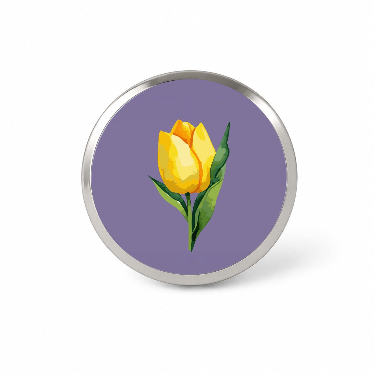 Tulip Flower Yellow Watercolor Novelty Hat Backpack Lapel Pin