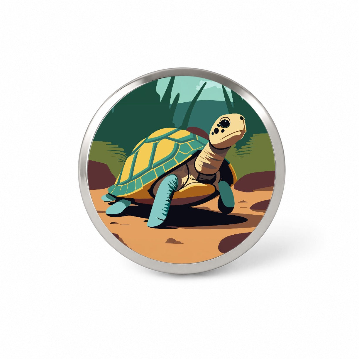 Turtle in the Wild Novelty Hat Backpack Lapel Pin