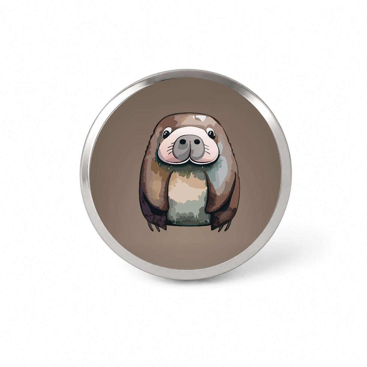 Walrus Cute Watercolor Novelty Hat Backpack Lapel Pin