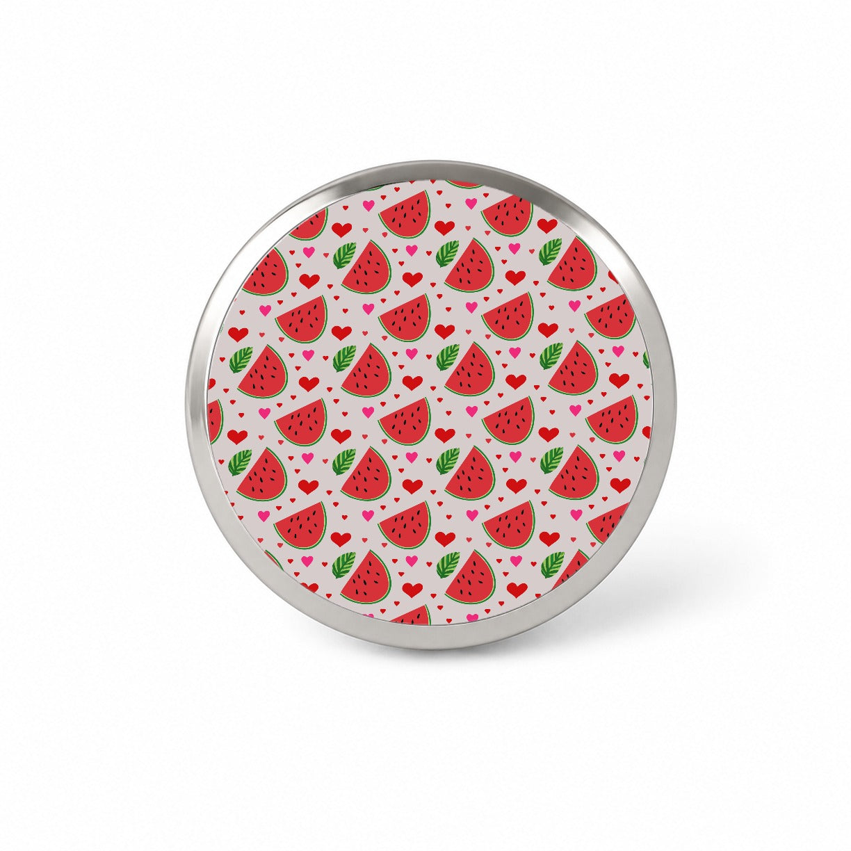 Watermelon Hearts Pattern Novelty Hat Backpack Lapel Pin