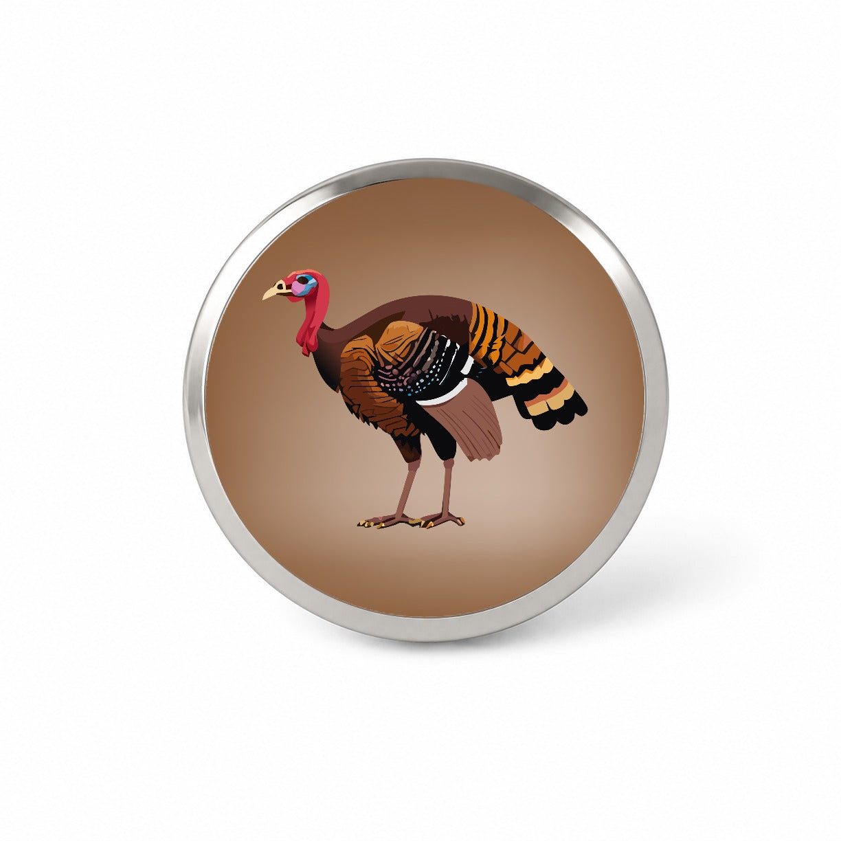Wild Turkey Profile Novelty Hat Backpack Lapel Pin