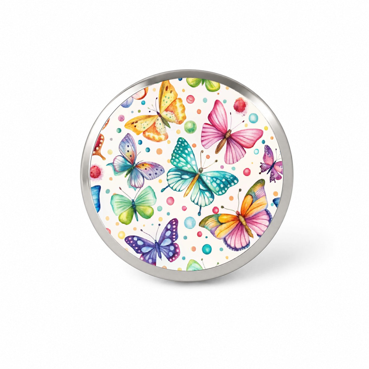 Butterflies Polka Dots Watercolor Novelty Hat Backpack Lapel Pin