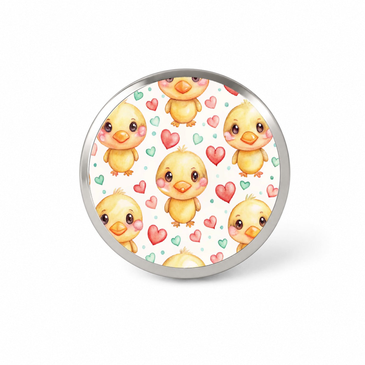 Cute Ducks Hearts Watercolor Novelty Hat Backpack Lapel Pin
