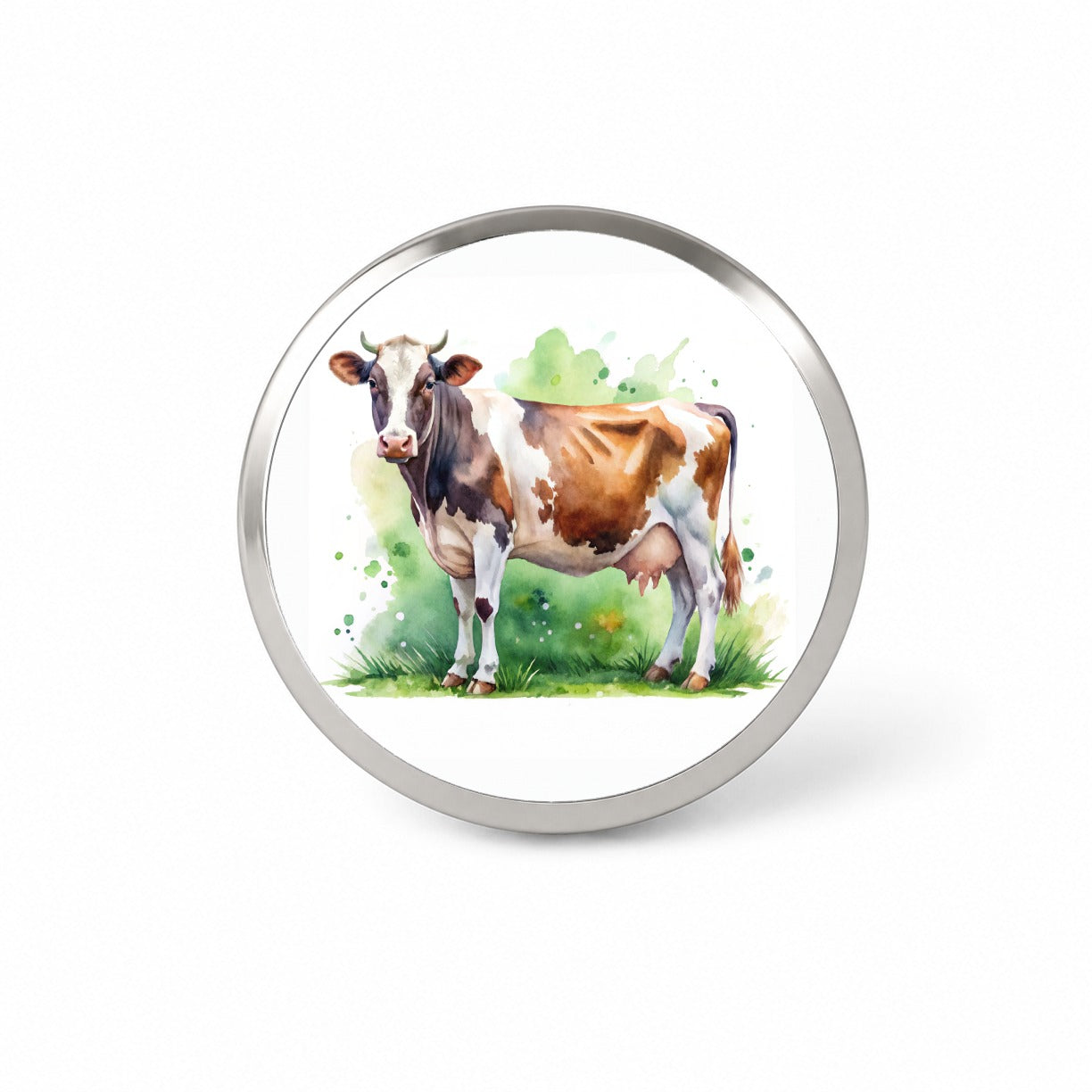 Dairy Cow Watercolor Novelty Hat Backpack Lapel Pin
