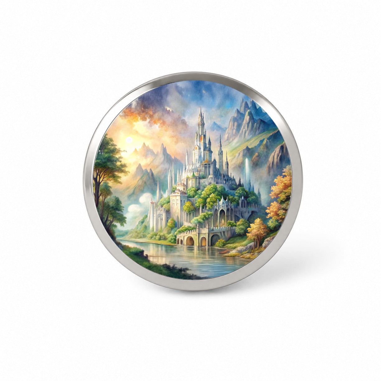 Elves Elvish Beautiful Fantasy Watercolor Novelty Hat Backpack Lapel Pin