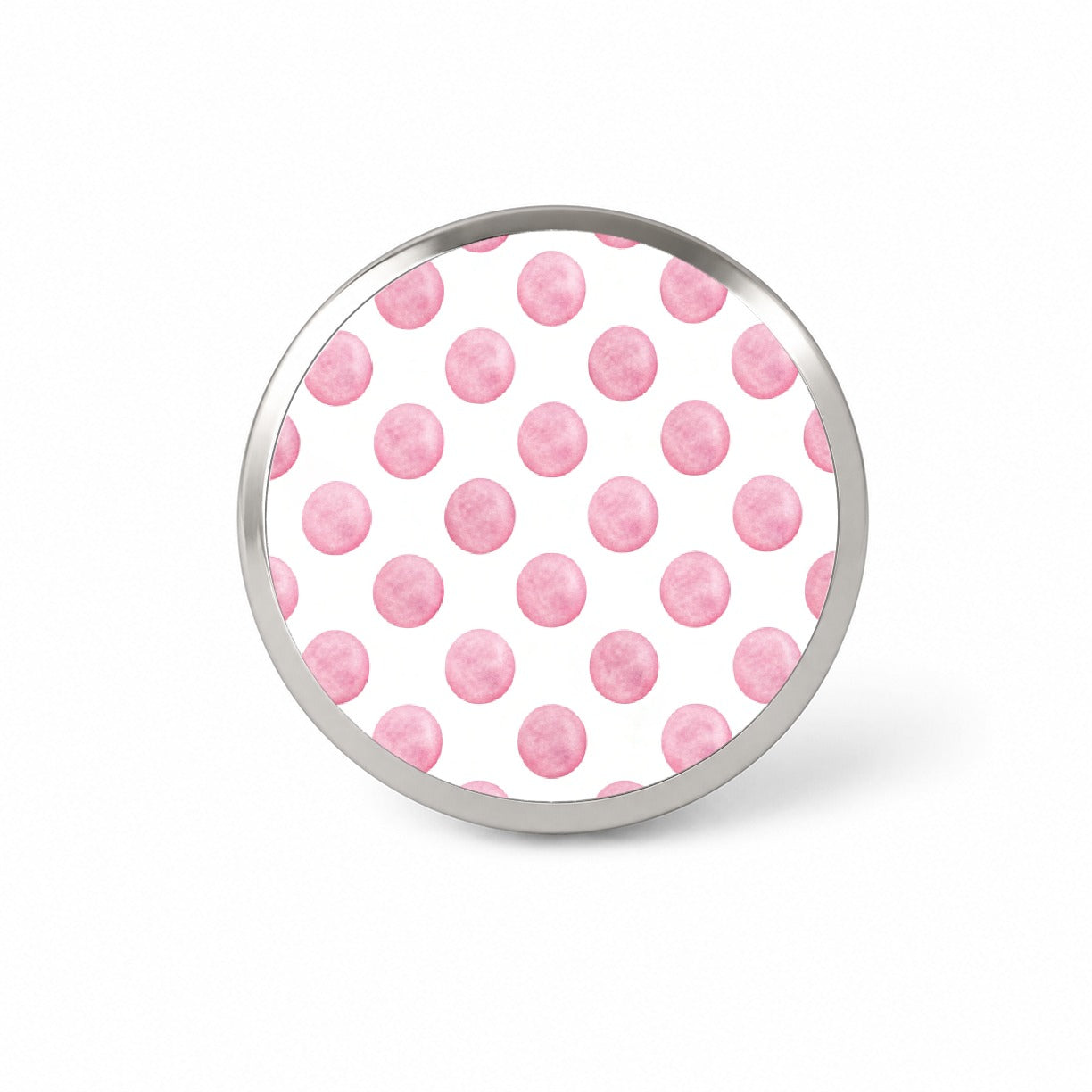 Light Pink Polka Dots White Background Novelty Hat Backpack Lapel Pin