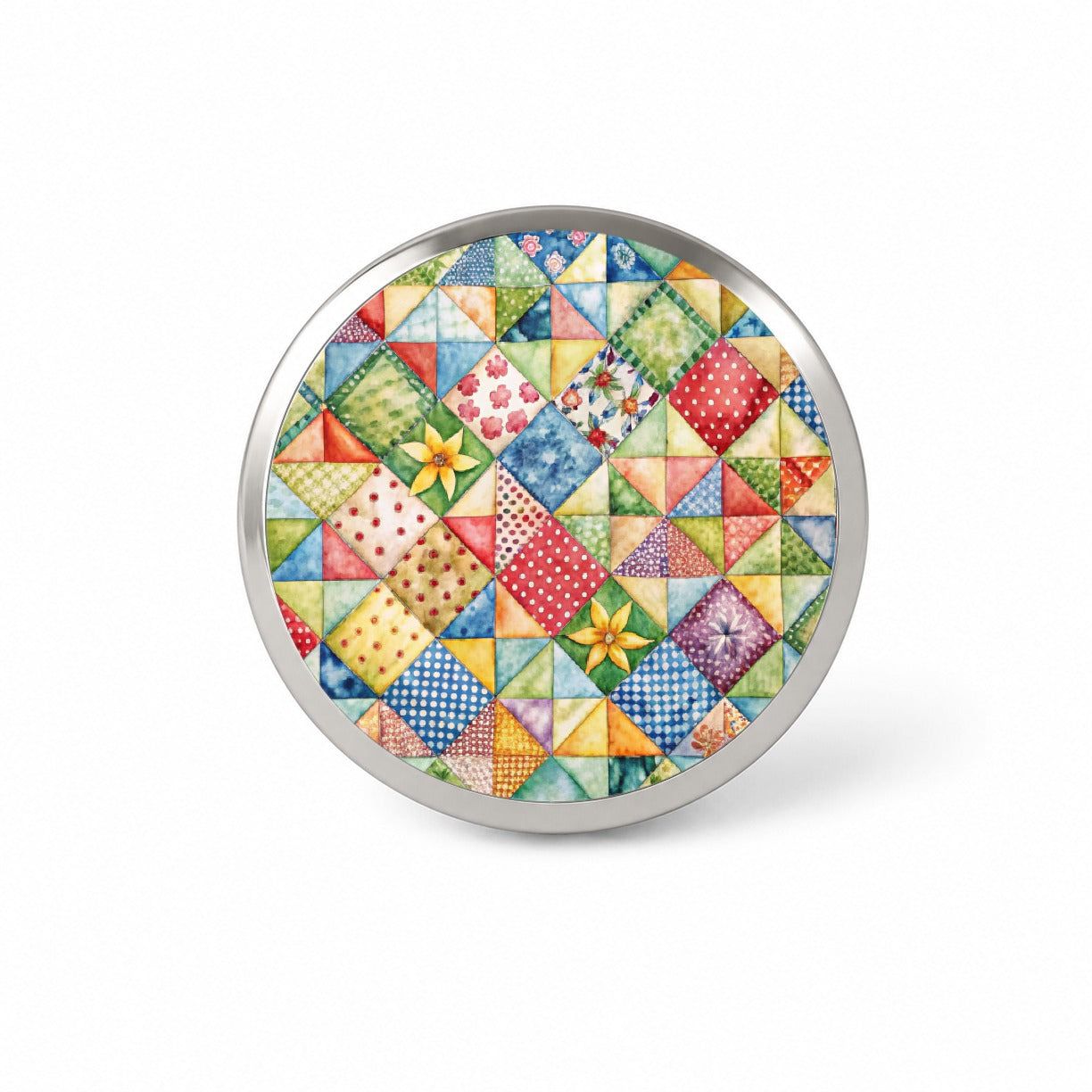 Patchwork Quilt Country Sewing Quilter Novelty Hat Backpack Lapel Pin