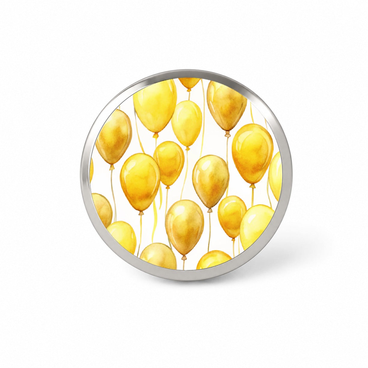 Yellow Balloons Watercolor Novelty Hat Backpack Lapel Pin