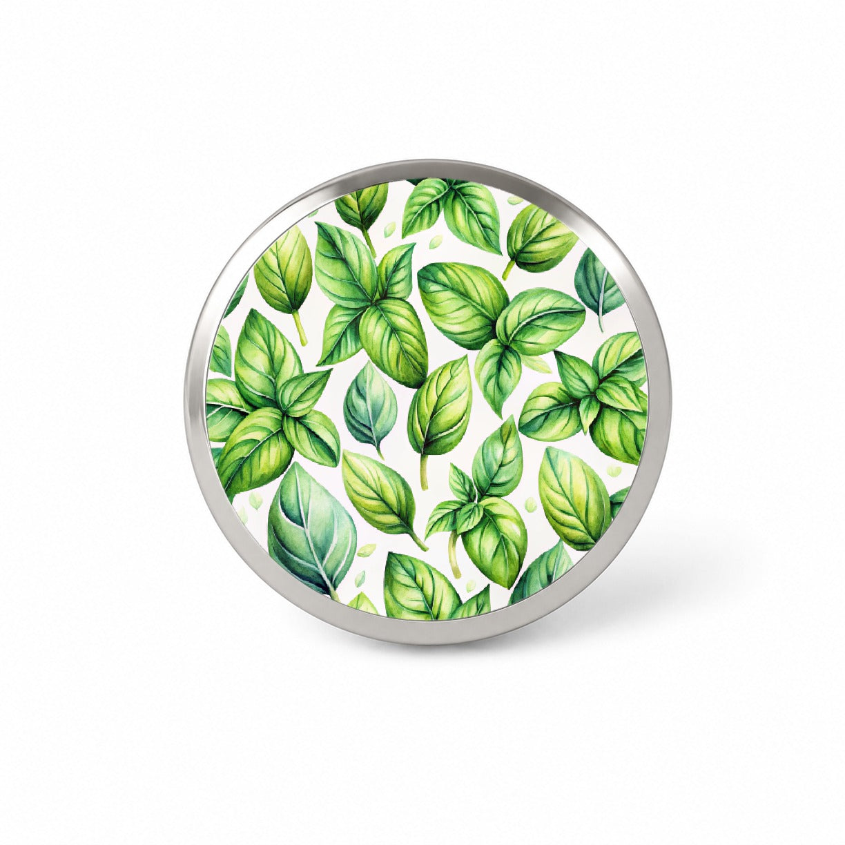 Basil Herbs Watercolor Novelty Hat Backpack Lapel Pin