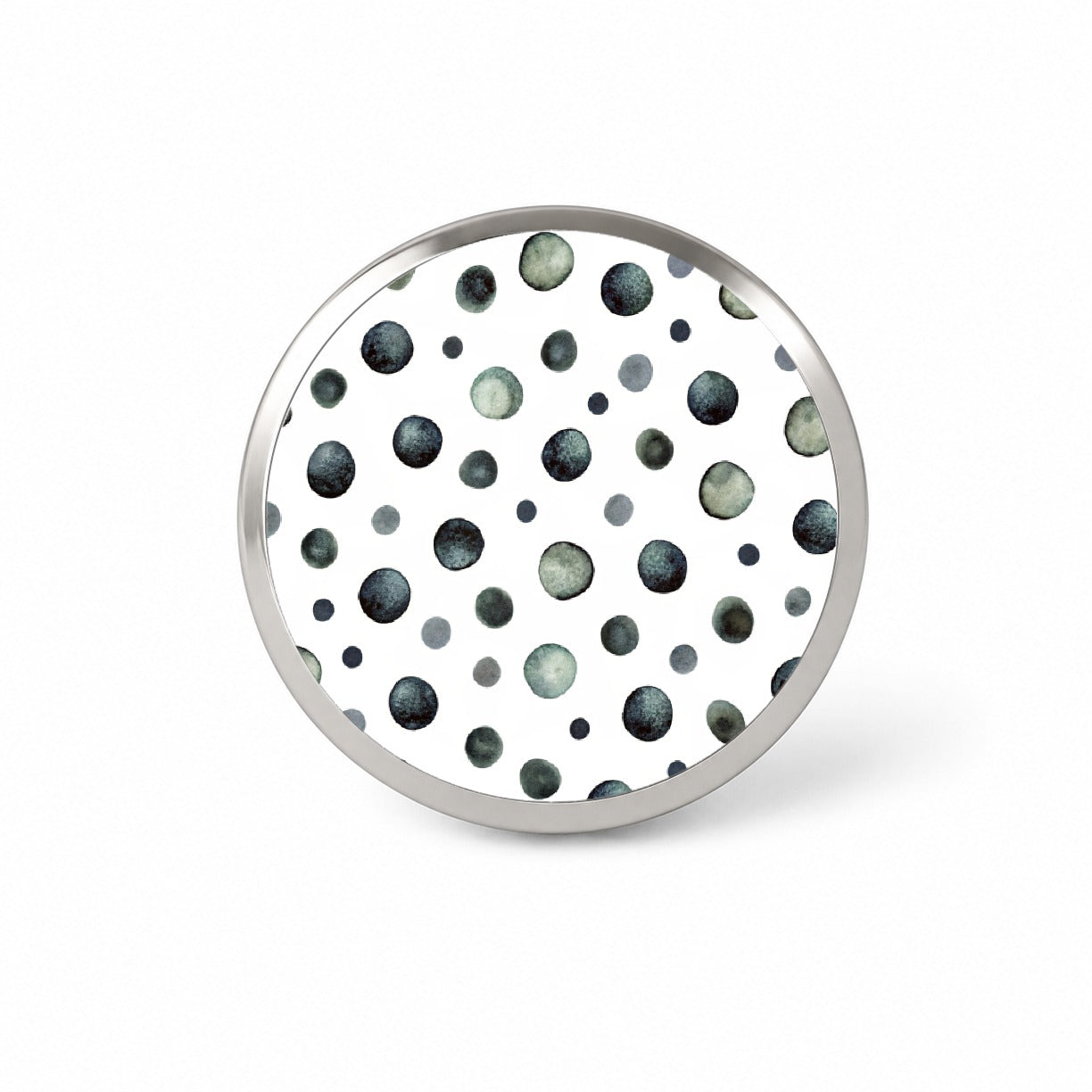 Black Polka Dots Fun White Background Novelty Hat Backpack Lapel Pin