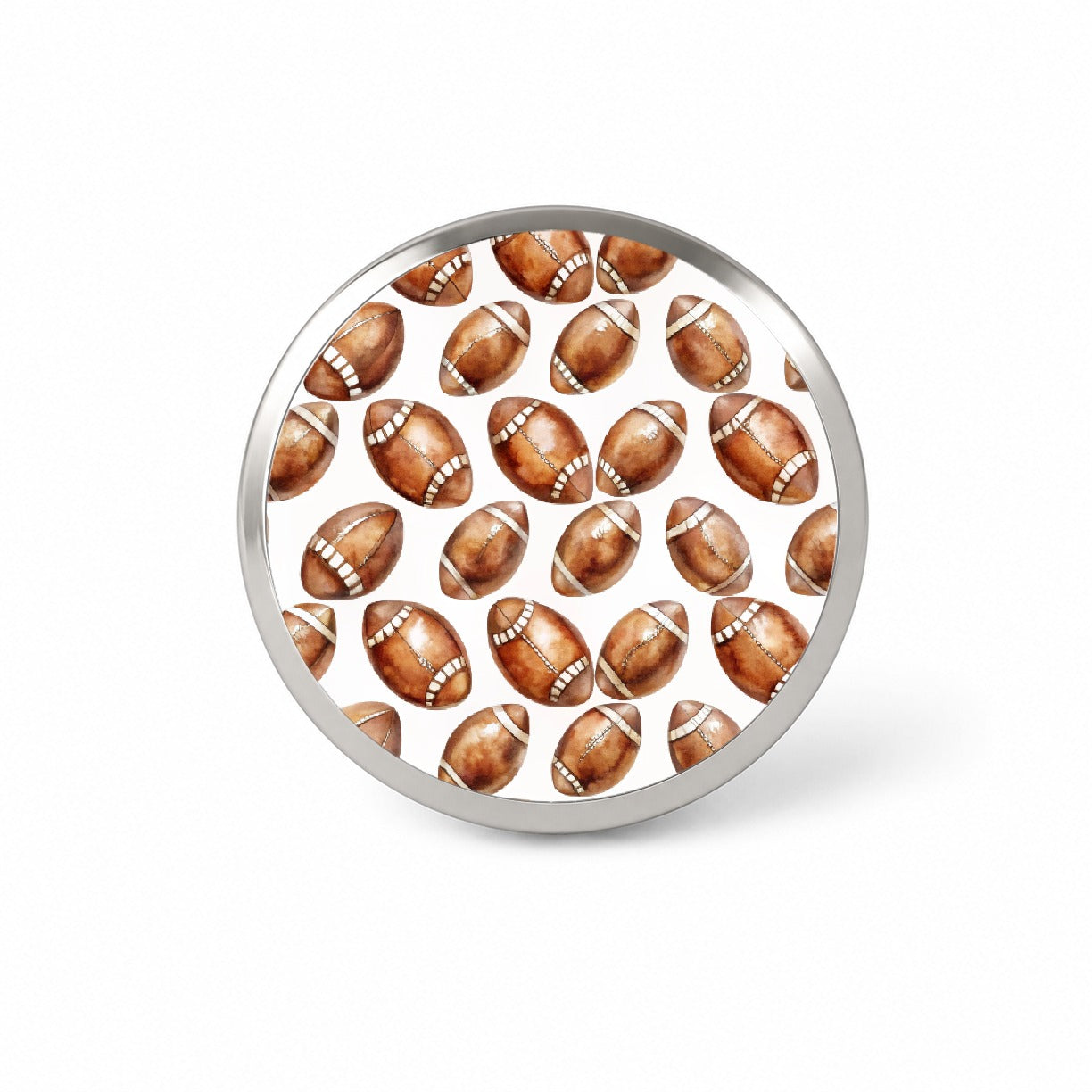 Bunch Of Brown Footballs Novelty Hat Backpack Lapel Pin