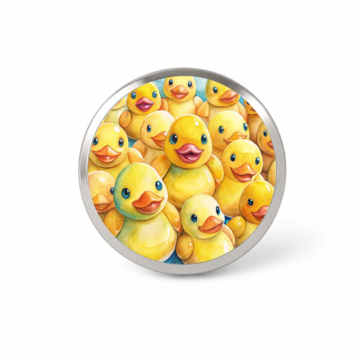 Bunch Of Cute Overlapping Rubber Ducks Novelty Hat Backpack Lapel Pin
