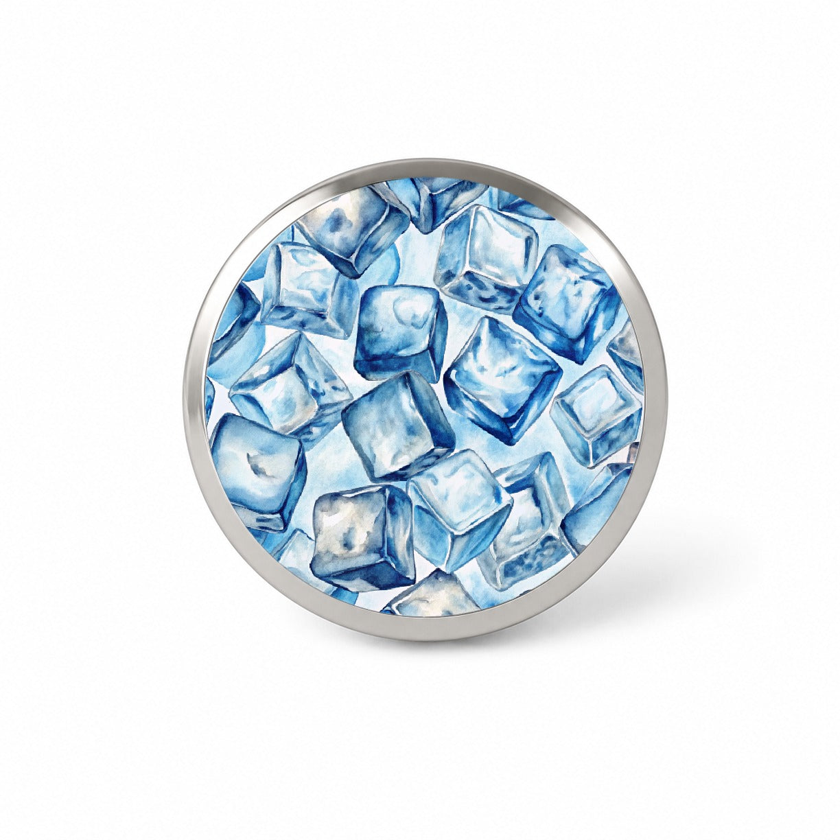 Crushed Ice Cubes Watercolor Novelty Hat Backpack Lapel Pin