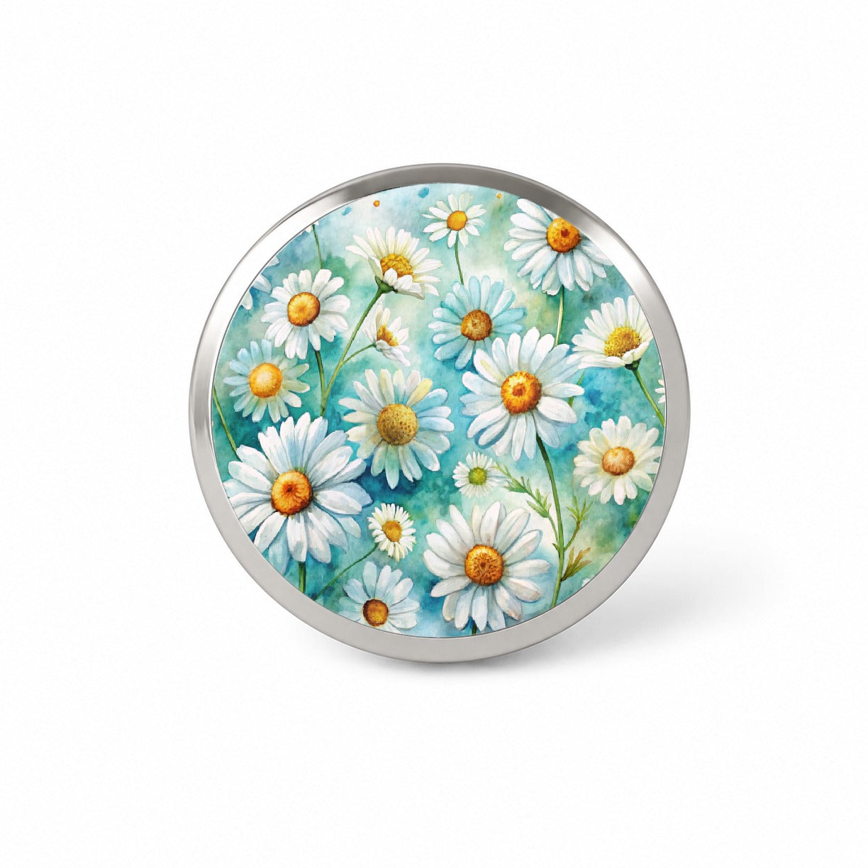 Daisies Daisy Flowers Watercolor Novelty Hat Backpack Lapel Pin