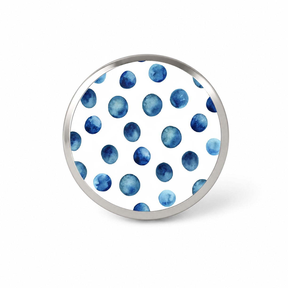 Dark Blue Polka Dots Fun White Background Novelty Hat Backpack Lapel Pin