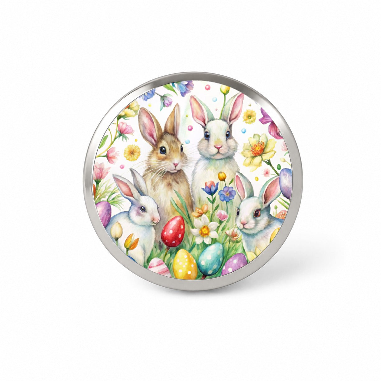Easter Bunny Rabbit Eggs Flowers Novelty Hat Backpack Lapel Pin
