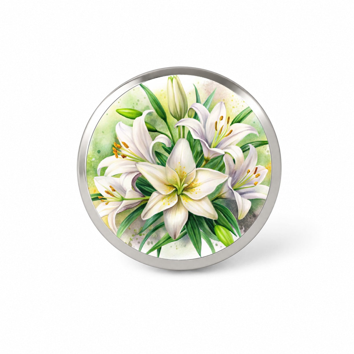 Easter Lily Flowers Watercolor Novelty Hat Backpack Lapel Pin