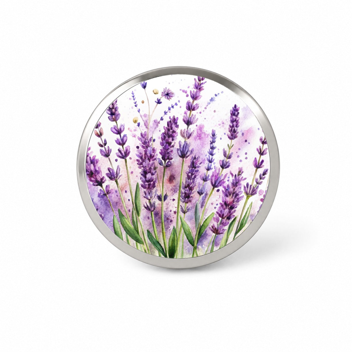 Lavender Flowers Watercolor Novelty Hat Backpack Lapel Pin