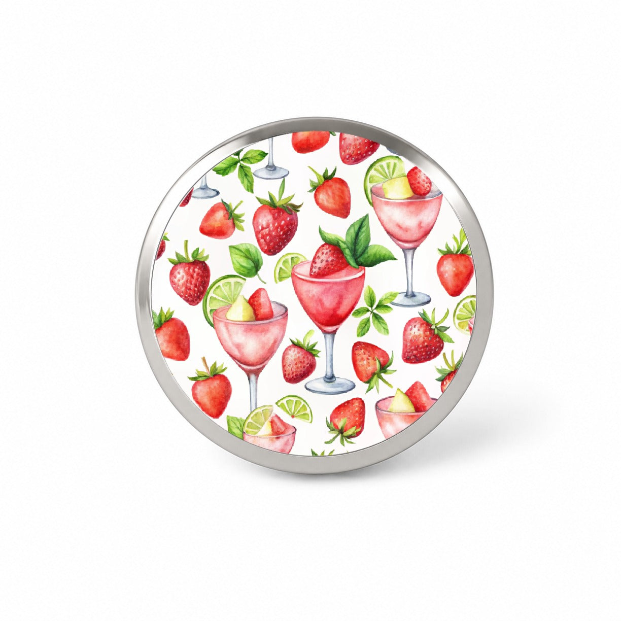 Lots Of Strawberry Daquiris Alcohol Novelty Hat Backpack Lapel Pin