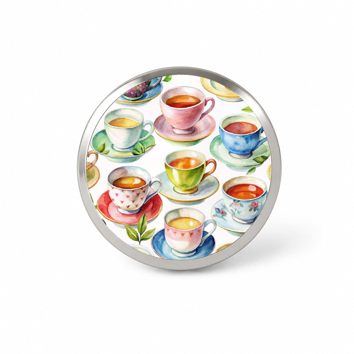 Lots Of Tea Cups Novelty Hat Backpack Lapel Pin