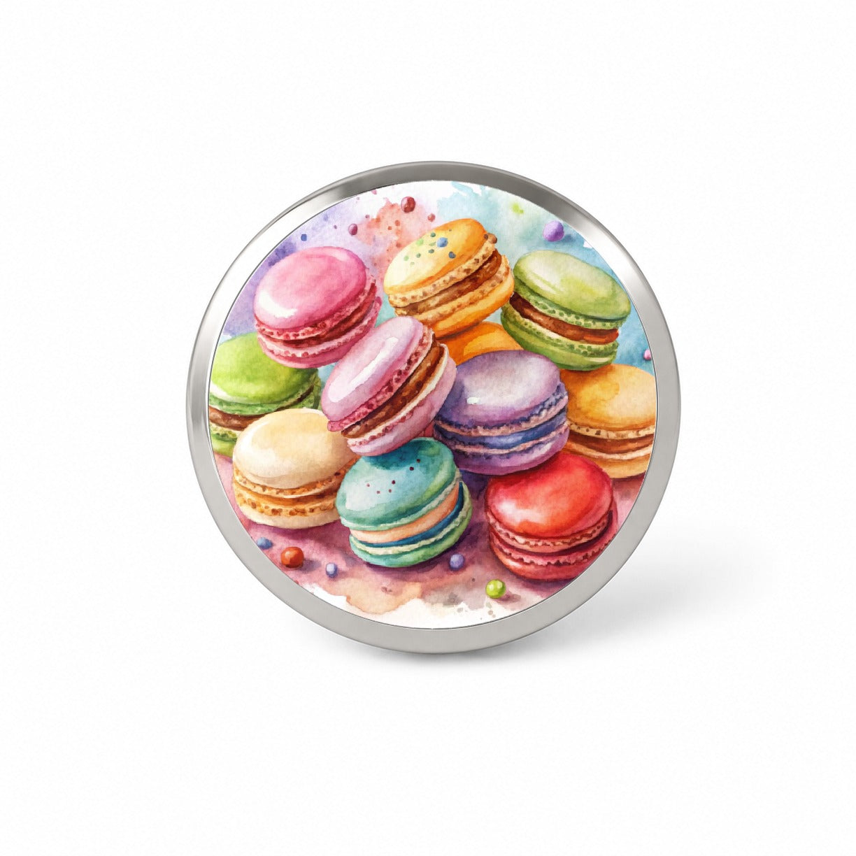 Macaron Cookies Watercolor Novelty Hat Backpack Lapel Pin